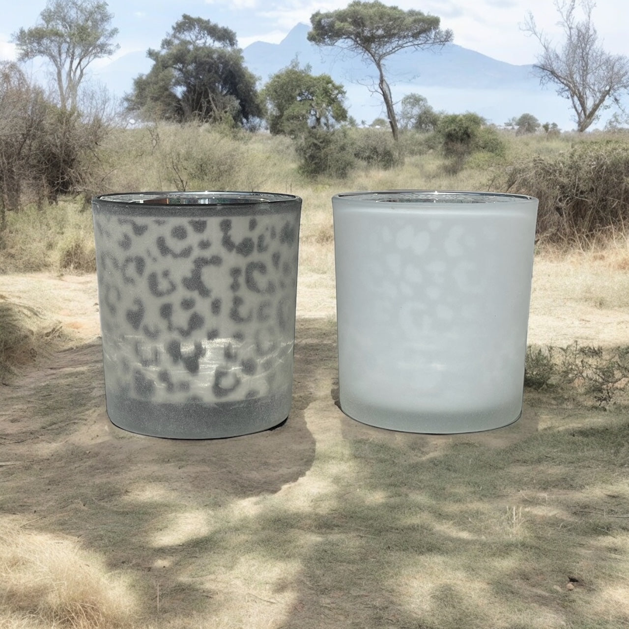 Windlicht Leopard hell & dunkel, Jolipa