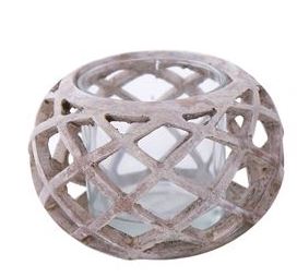 Windlicht Valo mit Glas, 17 cm, weiss