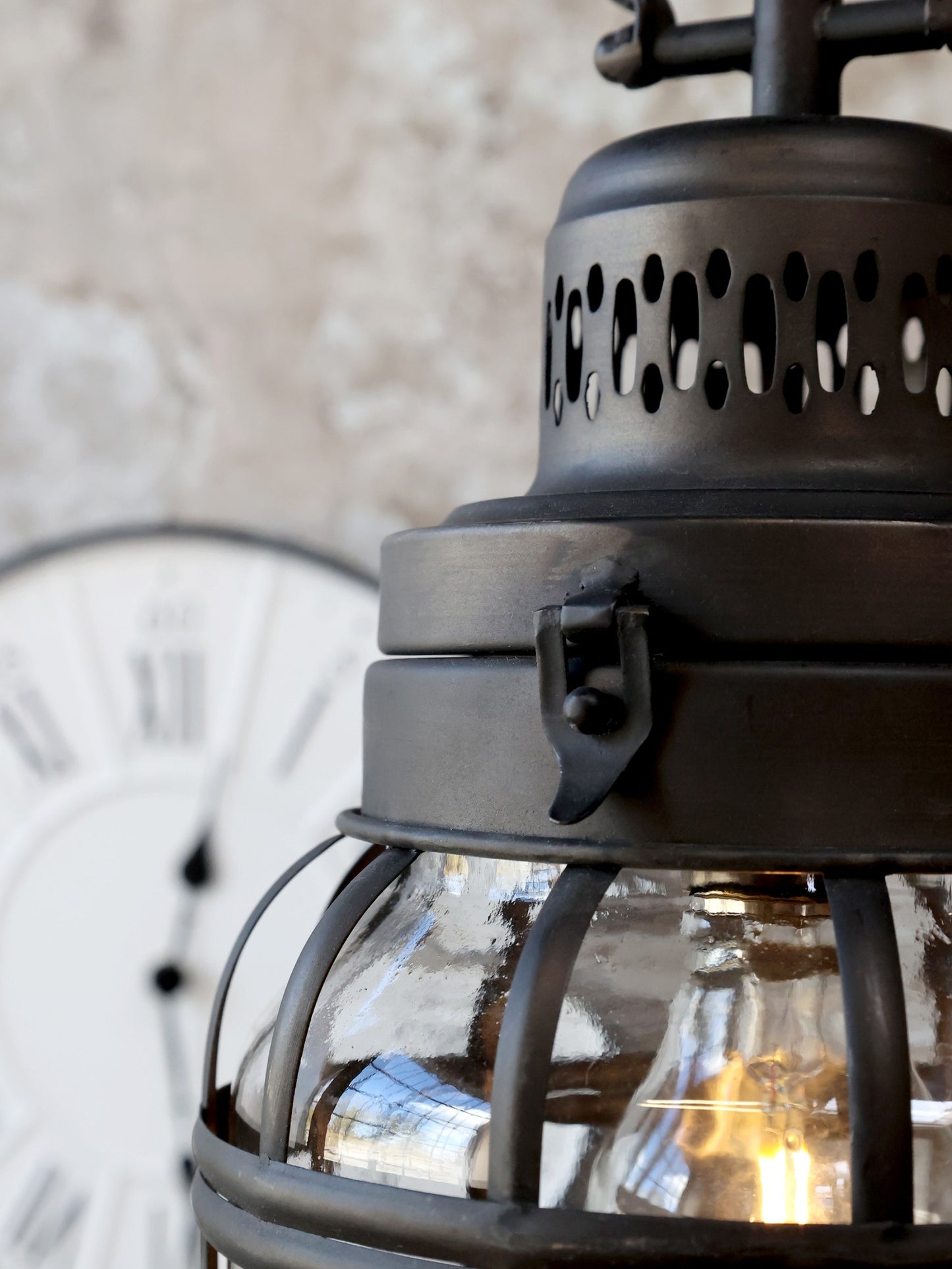 Stalllaterne Industrial-Look 34 cm, Chic Antique