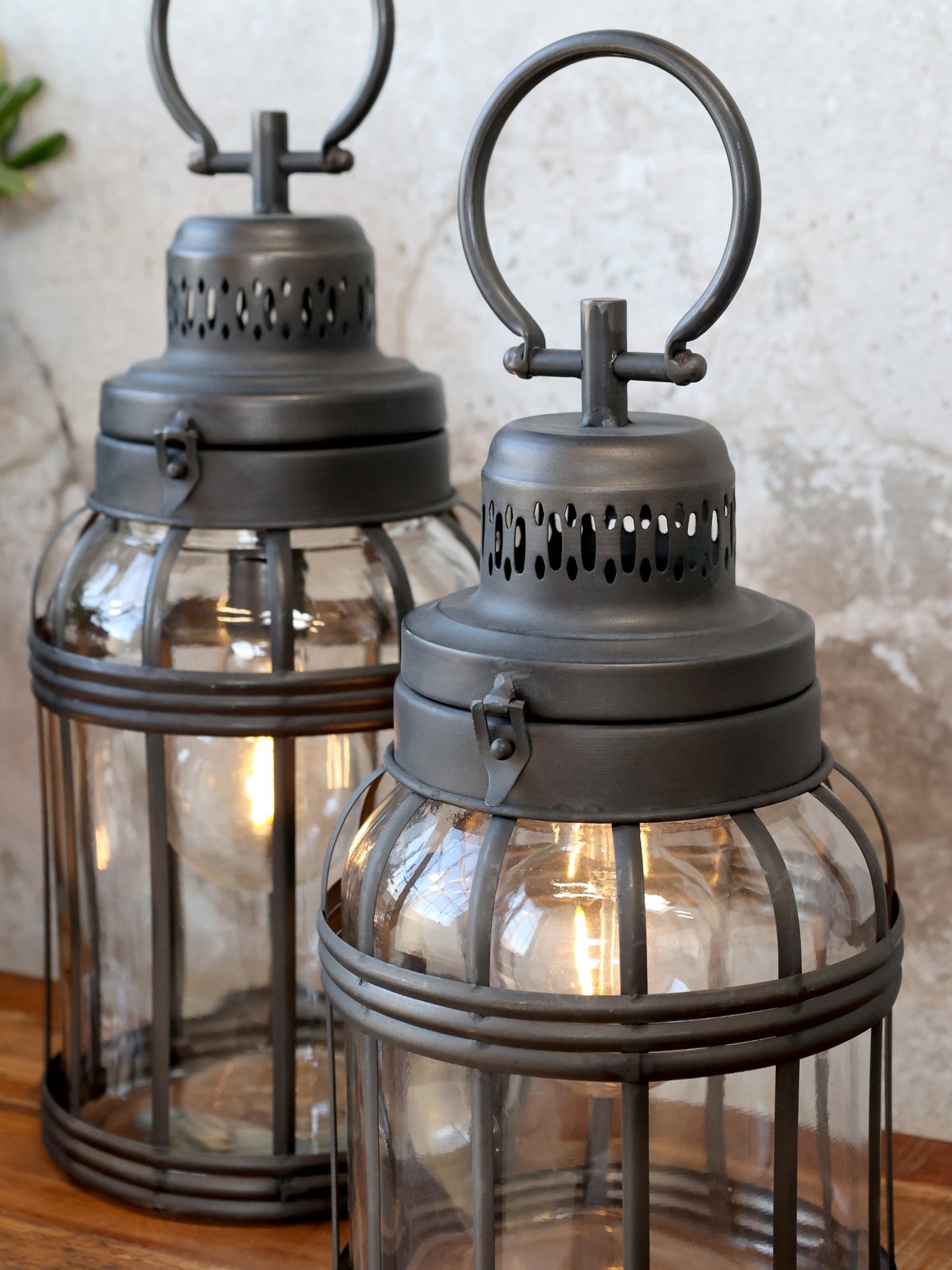 Stalllaterne Industrial-Look 39,5 cm, Chic Antique