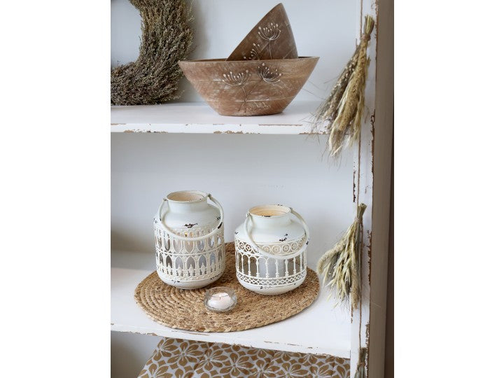 Laterne shabbychic 16 cm, antique creme, Chic Antique