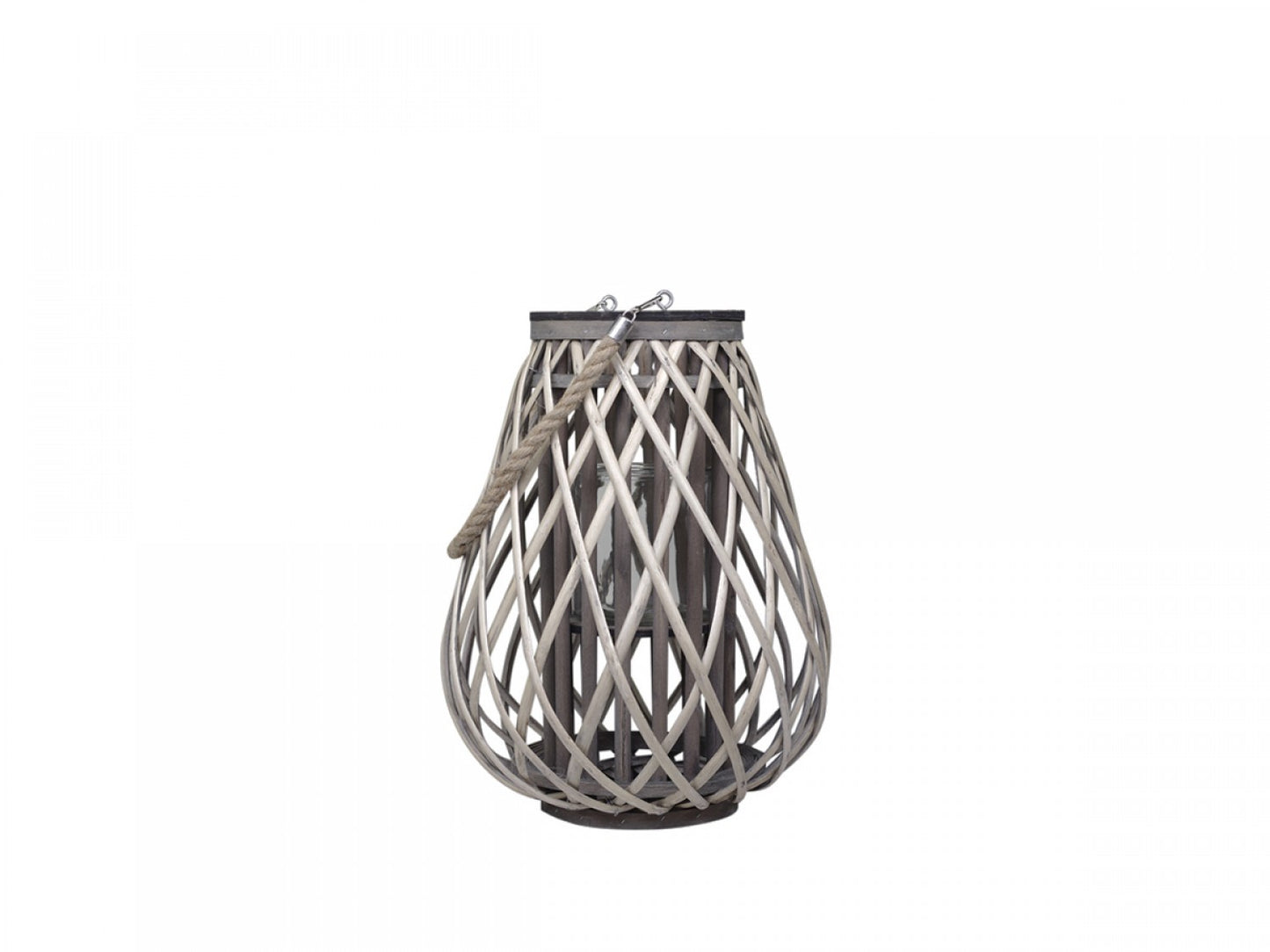 Windlicht geflochten, 40 cm, natur, Chic Antique