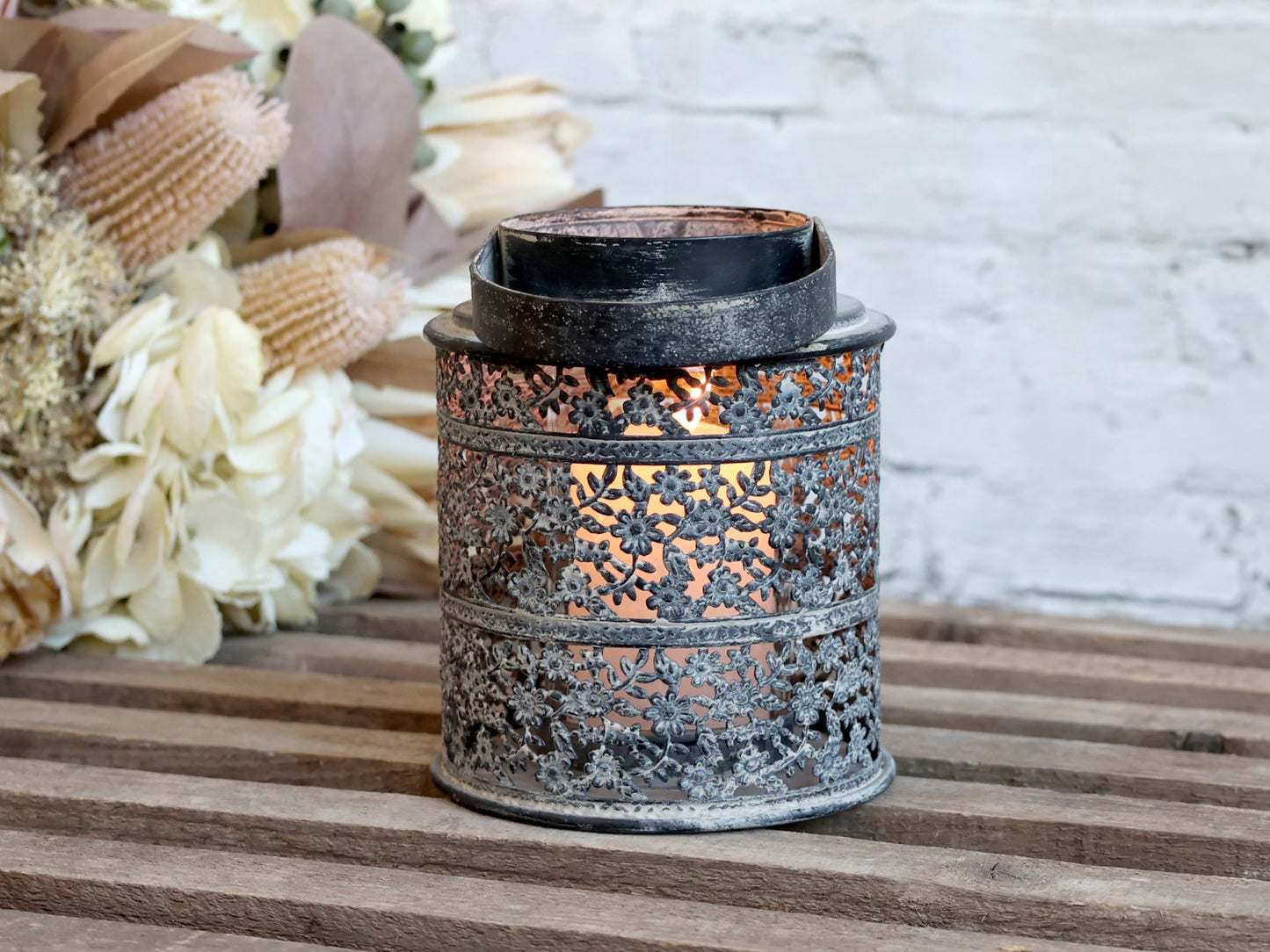 Windlicht klein, Fil de fer, Chic Antique