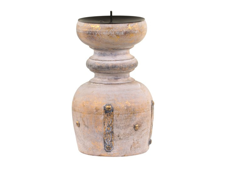 Kerzenständer Mangoholz antique nature, Chic Antique