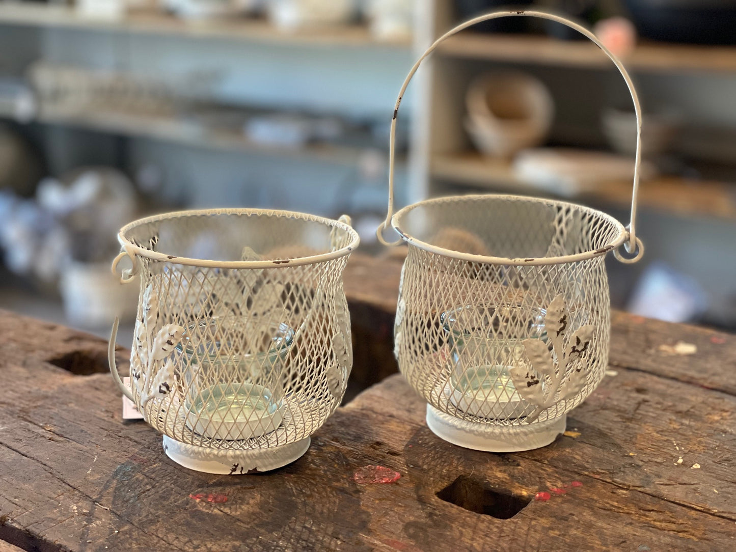 Windlicht m Henkel, Chic Antique