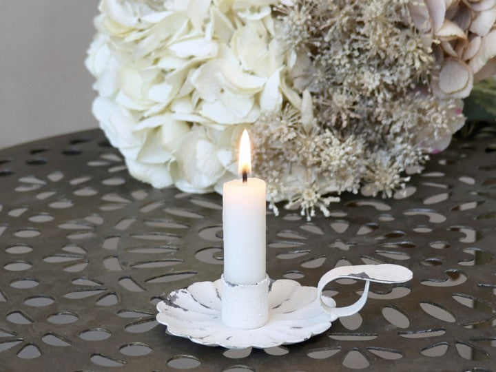 Kerzenhalter in Blumenform, Chic Antique