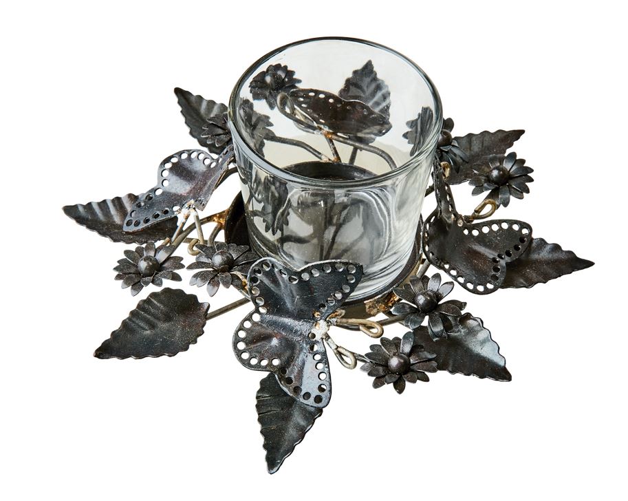 Teelichthalter Schmetterlinge, 16 cm