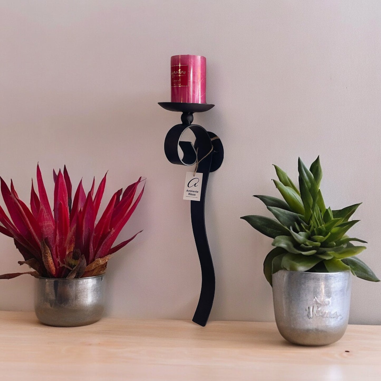 Wand-Kerzenhalter, antikbraun, Ambiente Haus