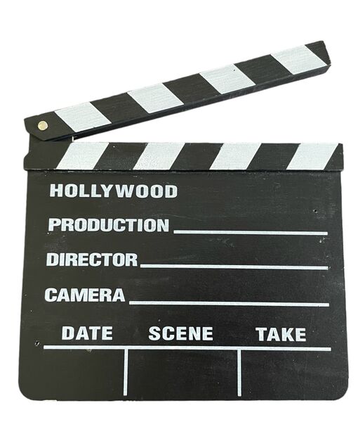 Filmklappe, schwarz, Holz  Produktbild
