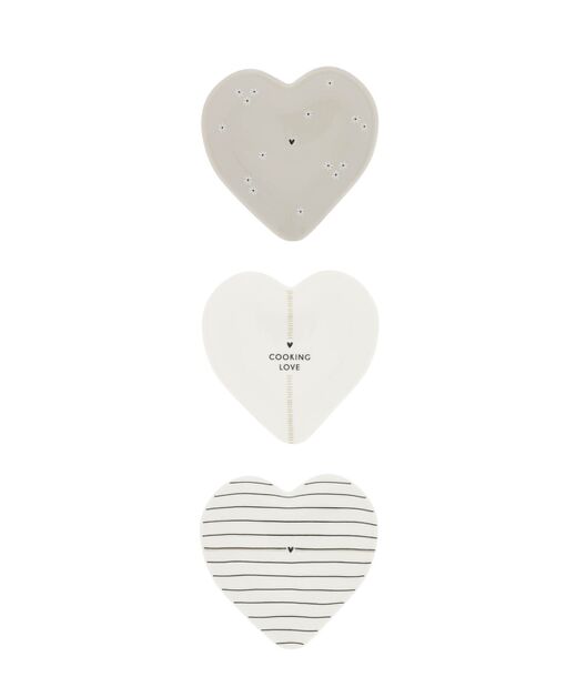 Teller Herzform, Streifen&Herz, 13 cm, BC Produktbild