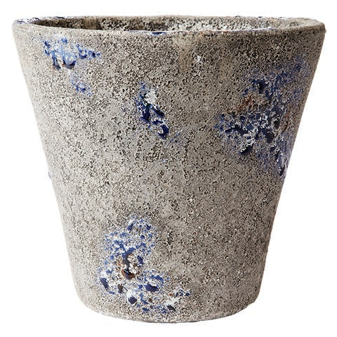 Topf gross, grau-blau, 21 cm