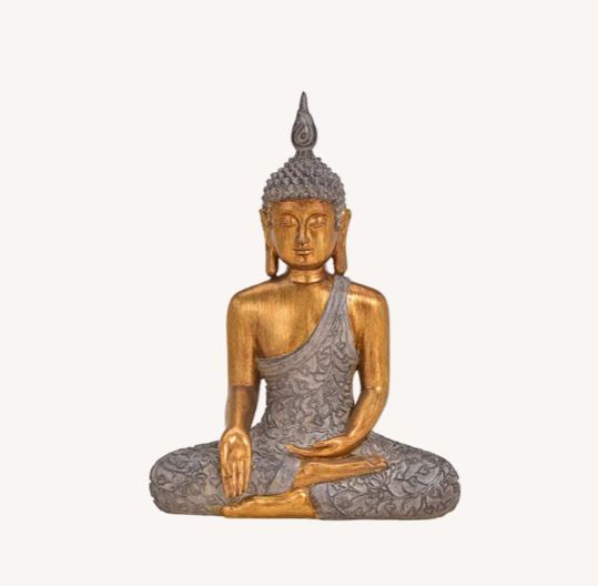 Buddha schwarz-gold, 32 cm