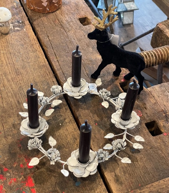 
                      
                        Advents-Kerzenständer-Kranz, Weiss – Shabby Chic Dekoration
                      
                    