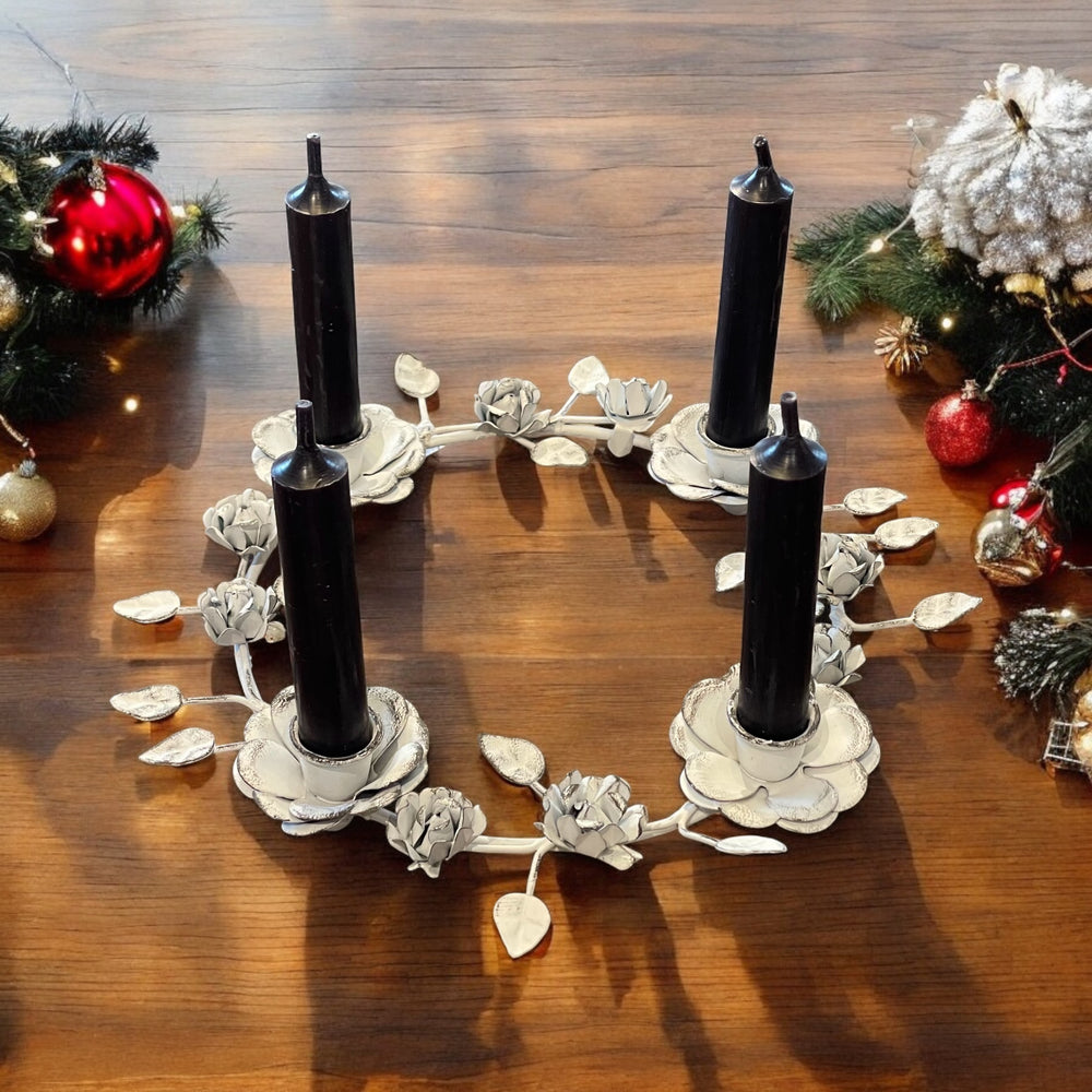 
                      
                        Advents-Kerzenständer-Kranz, Weiss – Shabby Chic Dekoration
                      
                    