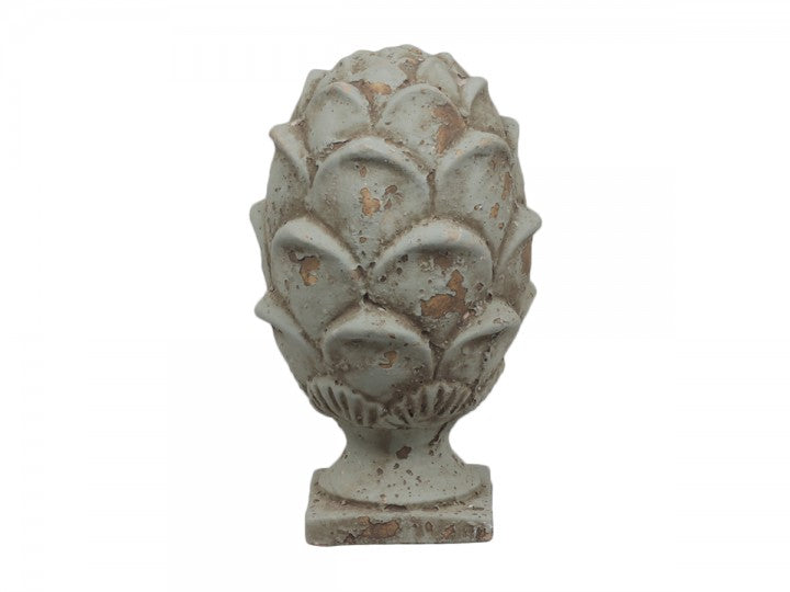 Zapfen auf Fuss grün, 25 cm, Chic Antique