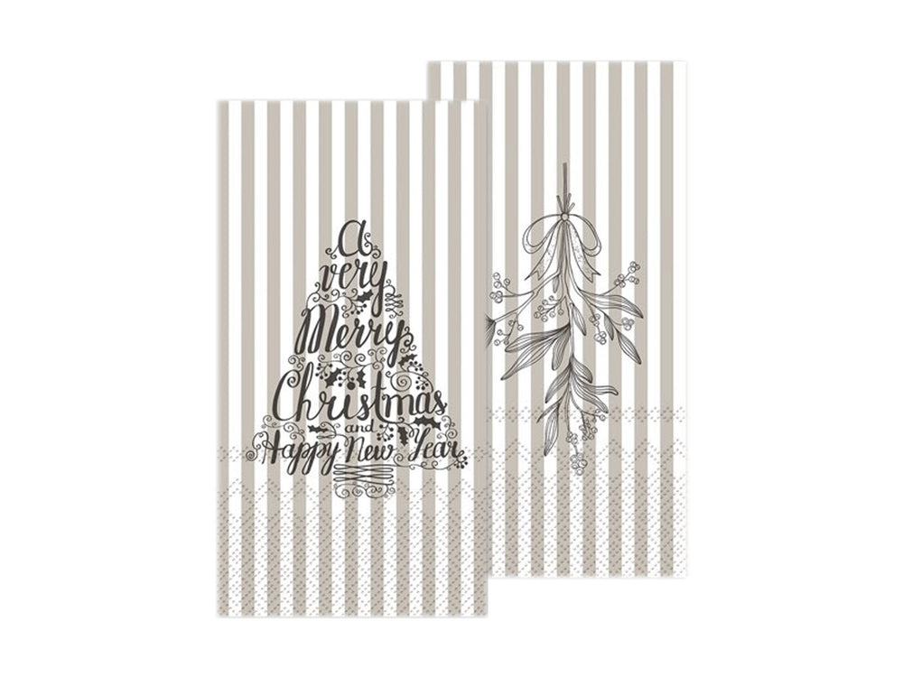 Papierserviette m Mistel & Bäumchen, Chic Antique