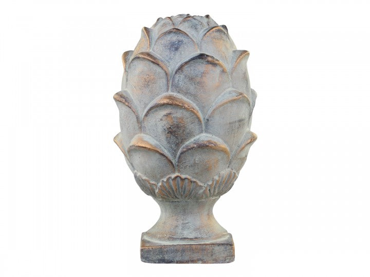 Zapfen auf Fuss opal-gold, 24 cm, Chic Antique