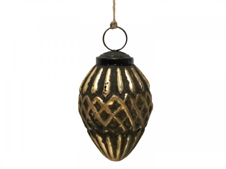 
                      
                        Weihnachtskugel Zapfen, gold & gold-schwarz, Chic Antique
                      
                    