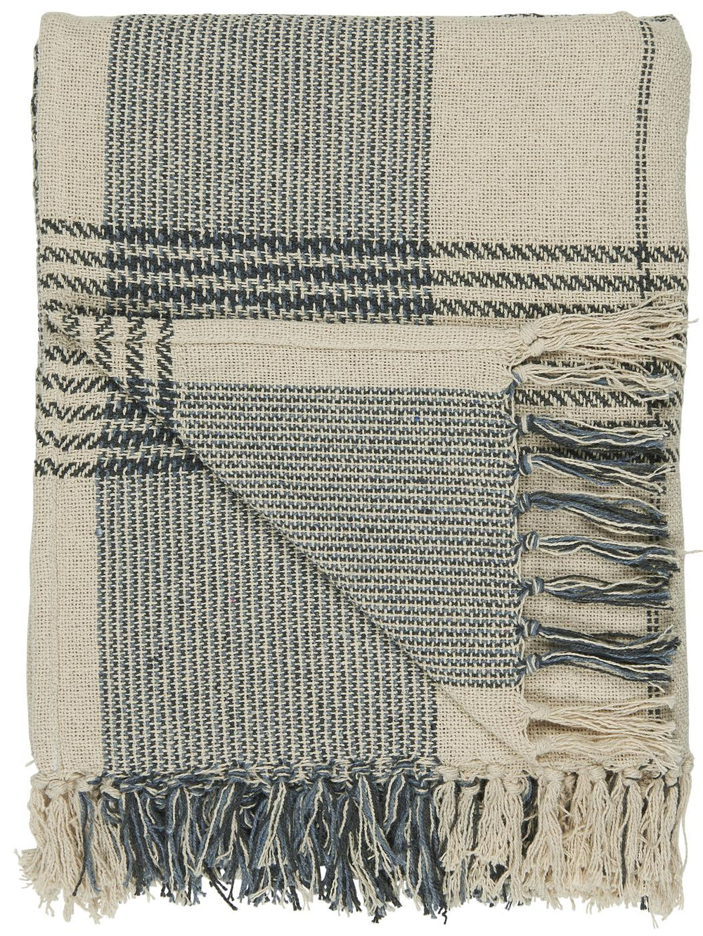 Plaid crème/blau Karomuster, Ib Laursen