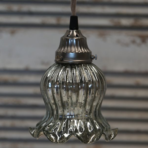 Bauernsilber-Lampe Tulpe, Chic Antique
