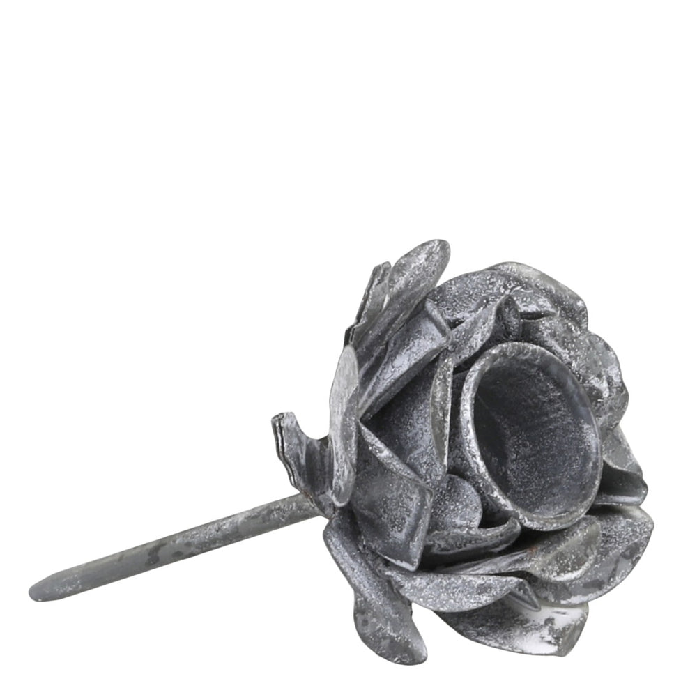
                      
                        Kerzenhalter mit Spiess, "Rose", weiss & grau, Chic Antique
                      
                    