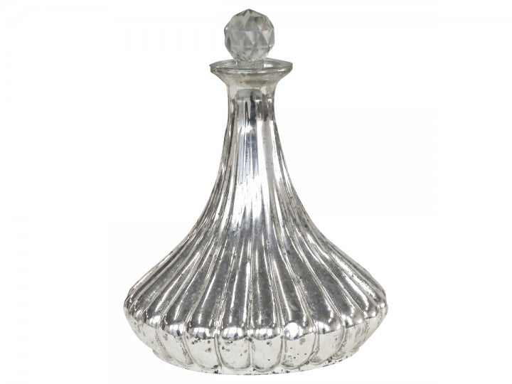 Karaffe mit Verschluss, antique-silber, Chic Antique