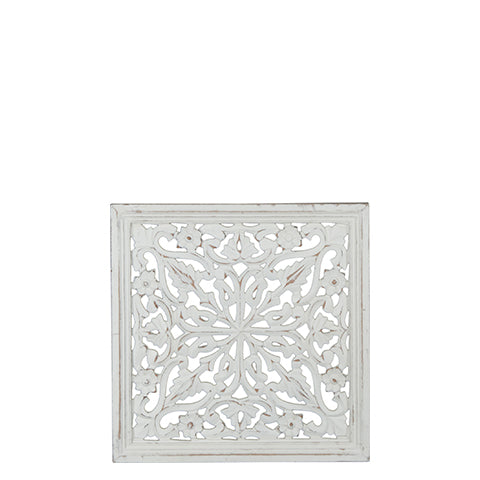 Dekorplatte Holz weiss, 30 x 30 cm, Variante 02