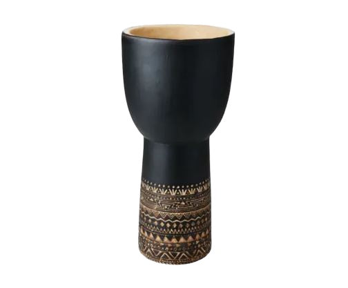 Topf Camille, schwarz-beige, 37 cm