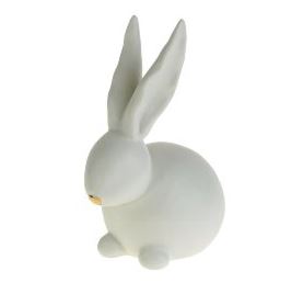 Hase Goldnäschen weiss Porzellan, 16 cm, Voss