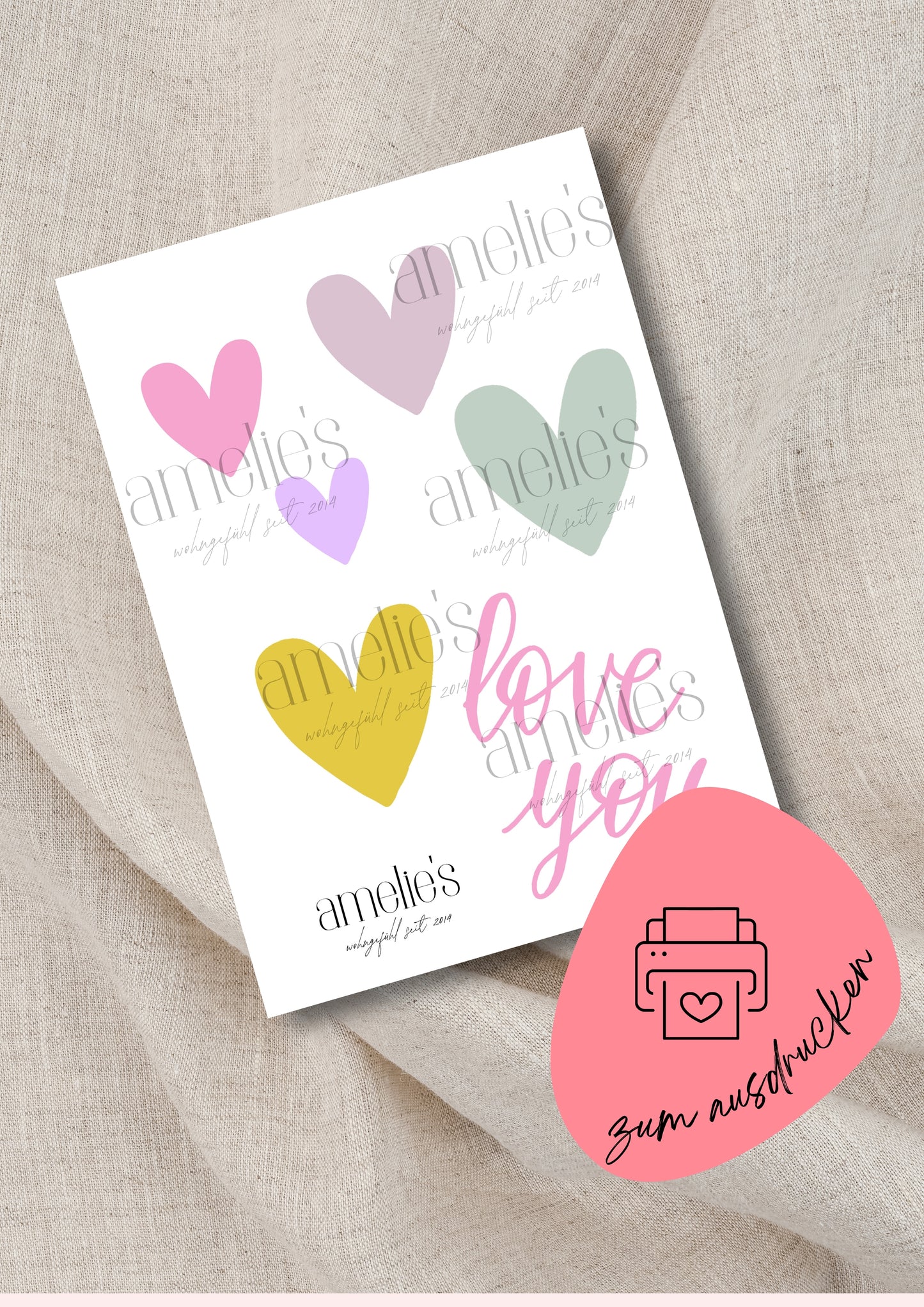 Cake-Topper „Love you“ zum Download