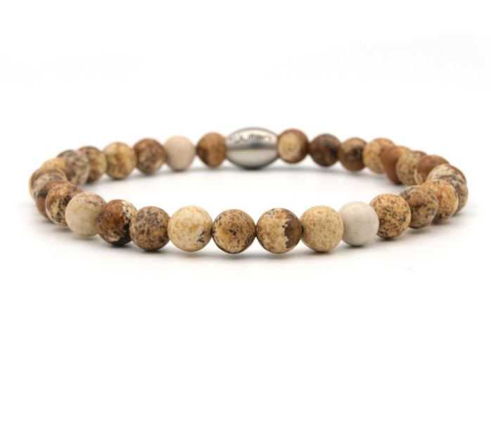 Armband Emaille, Landschaft Jaspis, 6 mm, Julian