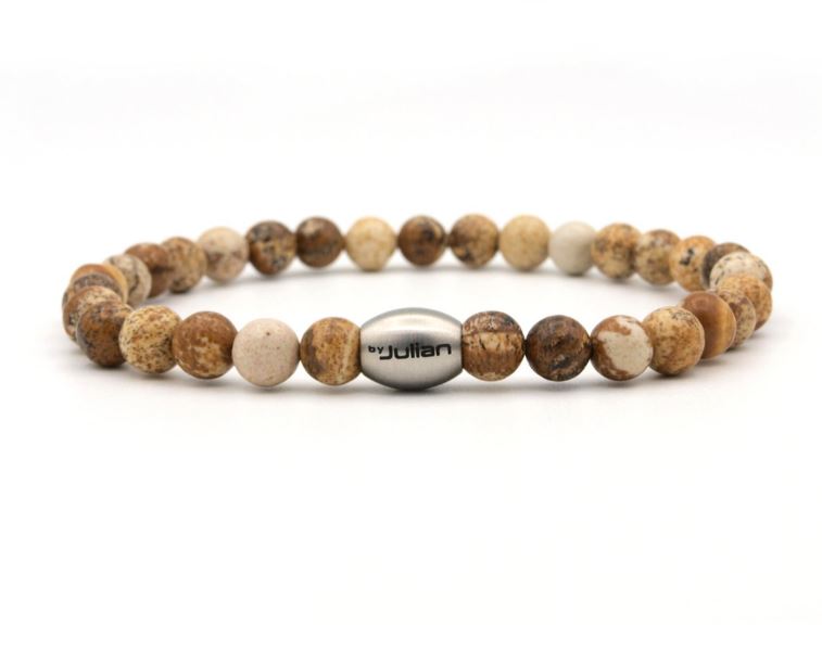 
                      
                        Armband Emaille, Landschaft Jaspis, 6 mm, Julian
                      
                    