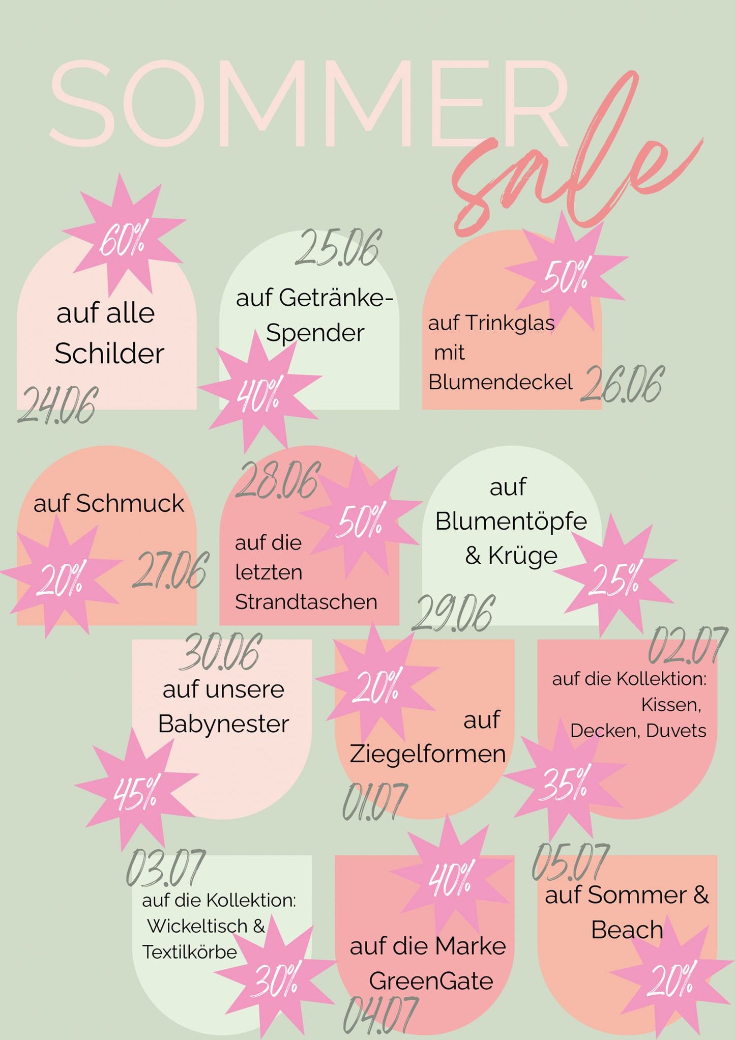Sommer Sale Juni-Juli 2026