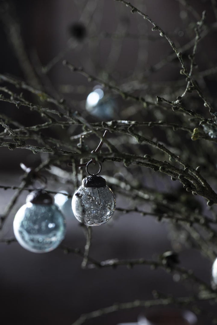 Tüte mit 8 Weihnachtskugeln mini weiss, Ib Laursen