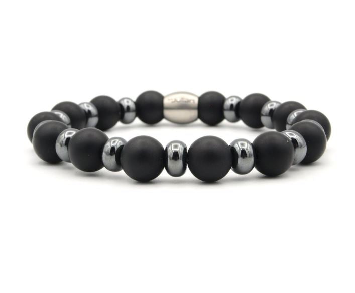Armband Umi, Hämatit & Onyx matt, 10 mm, Julian