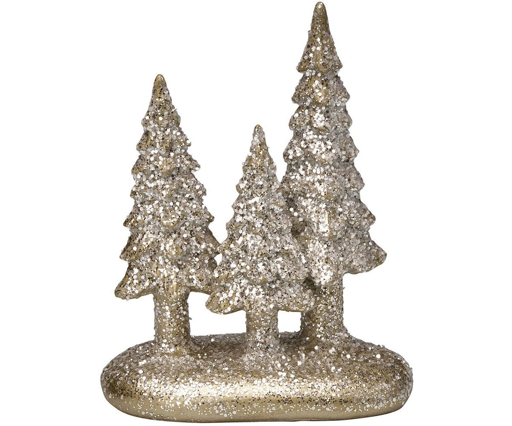 Weihnachtsbäumchen Glimmer Gold/Silber 13cm, Greengate